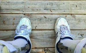 shoes-on-wood-deck-with-braces